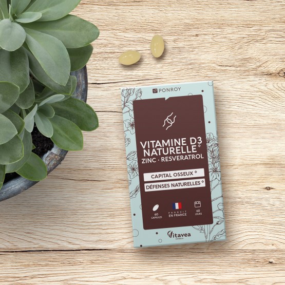 Vitamine D3 naturelle - zinc - resvératrol